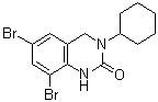6,8-二溴-3-环己基-3,4-二氢-2(1H)-喹唑啉酮分子结构 (CAS 21237-84-3)