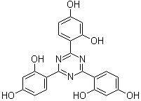 CAS # 2125-23-7, 2,4,6-Tri(2,4-dihydroxyphenyl)-1,3,5-triazine, 2,4,6-Tris(2,4-Dihydroxyphenyl)-s-triazine, 2,4,6-Tris[2,4-dihydroxyphenyl]-1,3,5-triazine, Tris(2,4-dihydroxyphenyl)-1,3,5-triazine