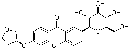 (2-氯-5-((2S,3R,4R,5S,6R)-3,4,5-三羟基-6-(羟基甲基)四氢-2H-吡喃-2-基)苯基)(4-(((S)-四氢呋喃-3-基)氧基)苯基)甲酮分子结构 (CAS 2125472-55-9)