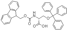 structure of CAS# 212688-51-2, N-[芴甲氧羰基]-O-(三苯基甲基)-D-丝氨酸