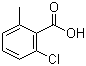 2-氯-6-甲基苯甲酸分子结构 (CAS 21327-86-6)