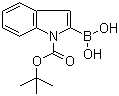 1-Boc-吲哚-2-硼酸分子结构 (CAS 213318-44-6)