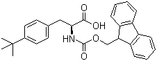 N-芴甲氧羰基-4-叔丁基-L-苯丙氨酸分子结构 (CAS 213383-02-9)