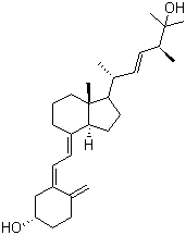 25-羟基维生素 D2分子结构 (CAS 21343-40-8)