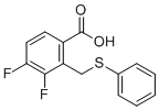 3,4-二氟-2-((苯硫基)甲基)苯甲酸分子结构 (CAS 2136287-65-3)