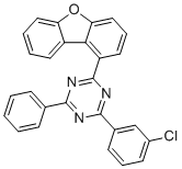 2-(3-氯苯基)-4-(二苯并[b,d]呋喃-1-基)-6-苯基-1,3,5-三嗪分子结构 (CAS 2137919-55-0)