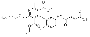 CAS # 2138811-33-1, 2-[(2-Aminoethoxy)methyl]-4-(2-chlorophenyl)-6-methyl-3,5-pyridinedicarboxylic acid 3-ethyl 5-methyl ester 2-butenedioate (1:1)