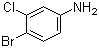 4-溴-3-氯苯胺分子结构 (CAS 21402-26-6)