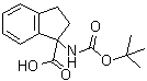 structure of CAS# 214139-26-1, 1-[(叔丁氧羰基)氨基]茚满-1-羧酸