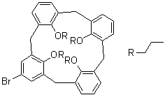 structure of CAS# 214399-70-9, 5-溴-25,26,27,28-四丙氧基杯[4]芳烃