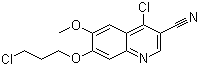 structure of CAS# 214470-68-5, 4-Chloro-7-(3-chloropropoxy)-3-cyano-6-methoxyquinoline