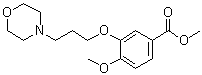 4-甲氧基-3-(3-(吗啉-4-基)丙氧基)苯甲酸甲酯分子结构 (CAS 214472-17-0)