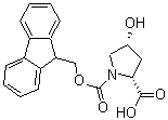 structure of CAS# 214852-45-6, N-芴甲氧羰基-顺式-4-羟基-D-脯氨酸