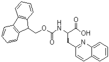 structure of CAS# 214852-58-1, (alphaR)-alpha-[[芴甲氧羰基]氨基]-2-喹啉丙酸