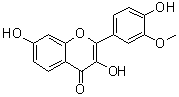 3,7-二羟基-2-(4-羟基-3-甲氧基苯基)-4H-1-苯并吡喃-4-酮分子结构 (CAS 21511-25-1)