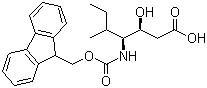structure of CAS# 215190-17-3, (3S,4S,5S)-4-[(芴甲氧羰基)氨基]-3-羟基-5-甲基庚酸