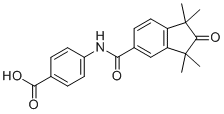 4-[(1,1,3,3-四甲基-2-氧代茚e-5-羰基)氨基]苯甲酸分子结构 (CAS 215307-86-1)