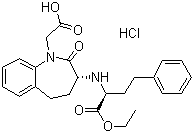 CAS # 215447-90-8, Benazepril hydrochloride, (3R)-3-[[(1S)-1-(Ethoxycarbonyl)-3-phenylpropyl]amino]-2,3,4,5-tetrahydro-2-oxo-1H-1-benzazepine-1-acetic acid hydrochloride