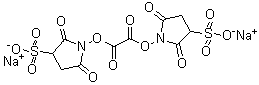二(磺基琥珀酰亚胺基)草酸酯钠盐分子结构 (CAS 215597-87-8)
