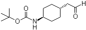 反式-2-[4-[(叔丁基氧羰基)氨基]环己基]乙醛分子结构 (CAS 215790-29-7)