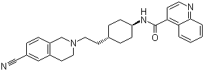 CAS # 215803-78-4, SB-277011, SB-277011A, N-[trans-4-[2-(6-Cyano-3,4-dihydro-2(1H)-isoquinolinyl)ethyl]cyclohexyl]-4-quinolinecarboxamide