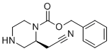 structure of CAS# 2158302-01-1, 苄基(S)-2-(氰基甲基)哌嗪-1-羧酸酯
