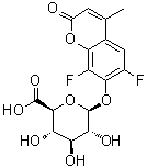 CAS # 215868-36-3, 6,8-Difluoro-4-methyl-2-oxo-2H-1-benzopyran-7-yl beta-D-glucopyranosiduronic acid