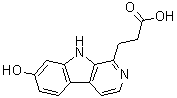 7-羟基-9H-吡啶并[3,4-b]吲哚-1-丙酸分子结构 (CAS 215934-15-9)