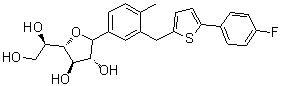 CAS 登录号：2161394-94-9, (2S,3R,4R)-2-((R)-1,2-二羟基乙基)-5-(3-((5-(4-氟苯基)噻吩-2-基)甲基)-4-甲基苯基)四氢呋喃-3,4-二醇