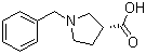 (3R)-1-苄基-3-吡咯烷羧酸分子结构 (CAS 216311-57-8)