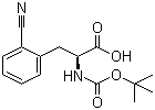 N-叔丁氧羰基-L-2-氰基苯丙氨酸分子结构 (CAS 216312-53-7)