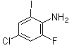 4-氯-6-氟-2-碘苯胺分子结构 (CAS 216393-67-8)