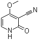 4-甲氧基-2-氧代-1,2-二氢-3-氰基吡啶分子结构 (CAS 21642-98-8)