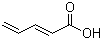 (E)-2,4-戊二烯酸分子结构 (CAS 21651-12-7)