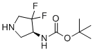 叔-丁基N-[(3S)-4,4-二氟吡咯烷-3-基]氨基甲酸酯分子结构 (CAS 2166050-86-6)