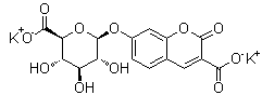 CAS # 216672-17-2, 3-carboxy-2-oxo-2H-1-benzopyran-7-yl beta-D-Glucopyranosiduronic acid dipotassium salt