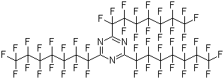 structure of CAS# 21674-38-4, 2,4,6-Tris(pentadecafluoroheptyl)-1,3,5-triazine