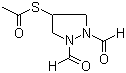 硫代乙酸 S-(1,2-二甲酰基-4-吡唑烷基)酯分子结构 (CAS 216854-55-6)