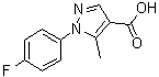 structure of CAS# 217073-76-2, 1-(4-氟苯基)-5-甲基-1H-吡唑-4-羧酸