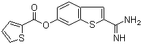 structure of CAS# 217099-43-9, 2-(氨基亚氨基甲基)苯并[b]噻吩-6-基 2-噻吩羧酸酯