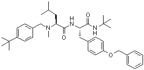 CAS 登录号：217171-01-2, N-[[4-叔丁基苯基]甲基]-N-甲基-L-亮氨酰-N-叔丁基-O-苄基-L-酪氨酰胺