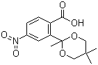 4-硝基-2-(2,5,5-三甲基-[1,3]二恶烷-2-基)苯甲酸分子结构 (CAS 217197-04-1)