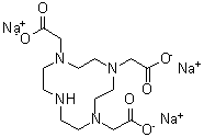 1,4,7,10-四氮杂环十二烷-1,4,7-三乙酸三钠盐分子结构 (CAS 217973-03-0)