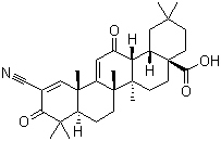 structure of CAS# 218600-44-3, 2-氰基-3,12-二氧代齐墩果-1,9-二烯-28-酸
