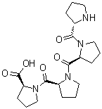 L-脯氨酰-L-脯氨酰-L-脯氨酰-L-脯氨酸分子结构 (CAS 21866-90-0)