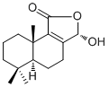 CAS # 218780-16-6, 12-Hydroxyisodrimenin, (+)-12alpha-Hydroxyisodrimenin, (3S,5aS,9aS)-4,5,5a,6,7,8,9,9a-Octahydro-3-hydroxy-6,6,9a-trimethylnaphtho[1,2-c]furan-1(3H)-one