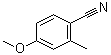 4-甲氧基-2-甲基苯甲腈分子结构 (CAS 21883-13-6)