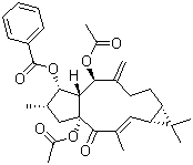 structure of CAS# 218916-52-0, 千金二萜醇二乙酰苯甲酰酯