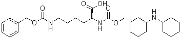 structure of CAS# 218938-69-3, N2-(甲氧羰基)-N6-[(苯基甲氧基)羰基]-L-赖氨酸与N-环己基环己胺的化合物