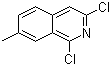 structure of CAS# 21902-37-4, 1,3-二氯-7-甲基异喹啉
